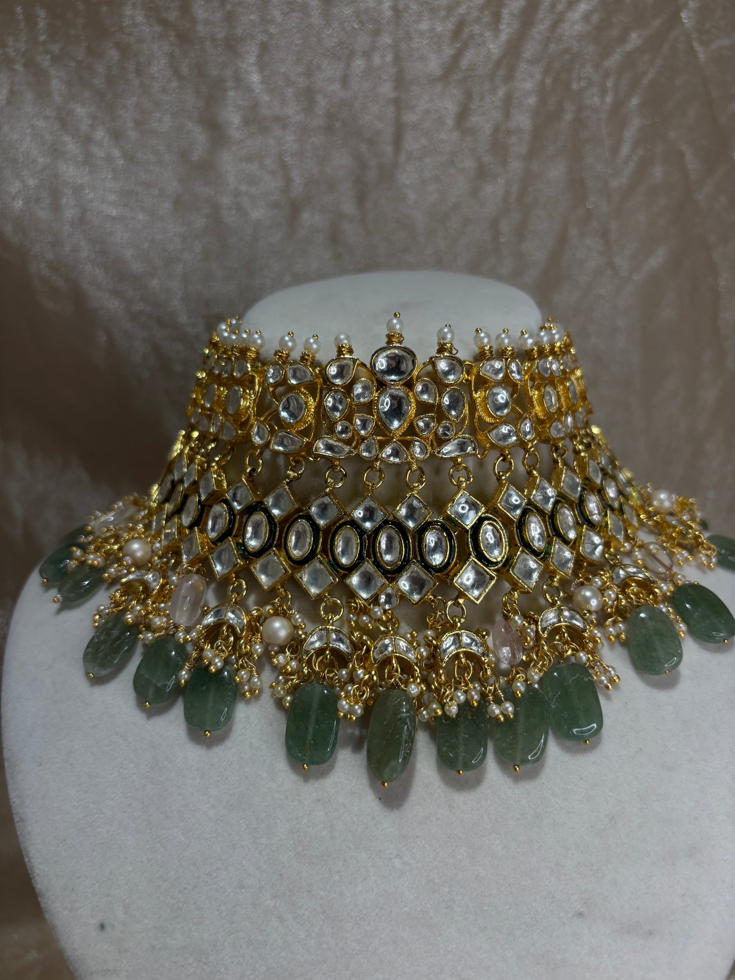 sage green choker set
