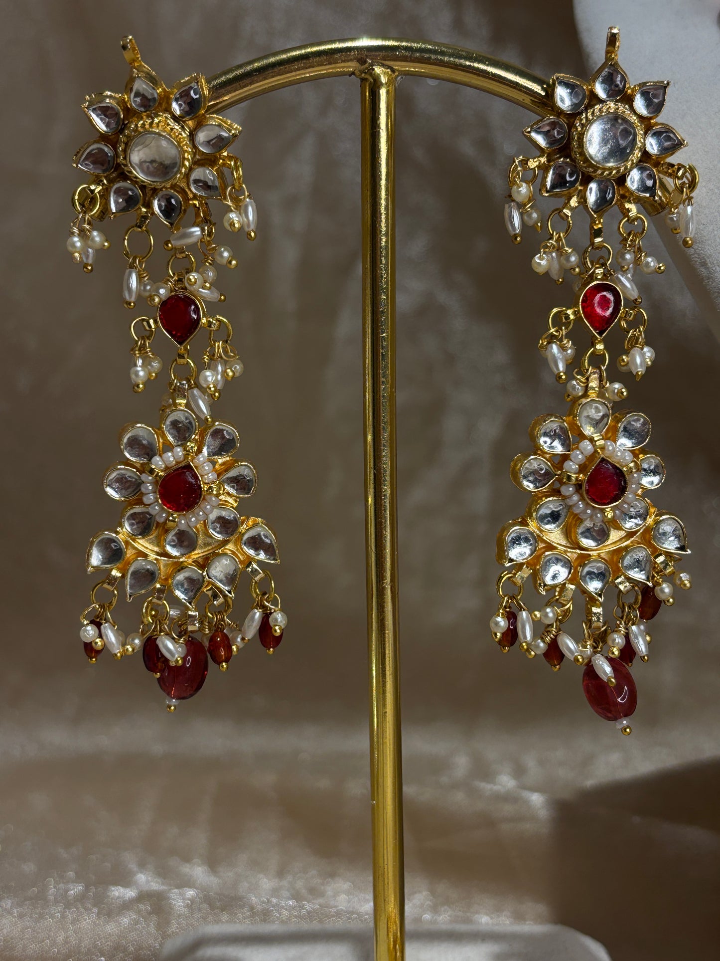 maroon necklace set