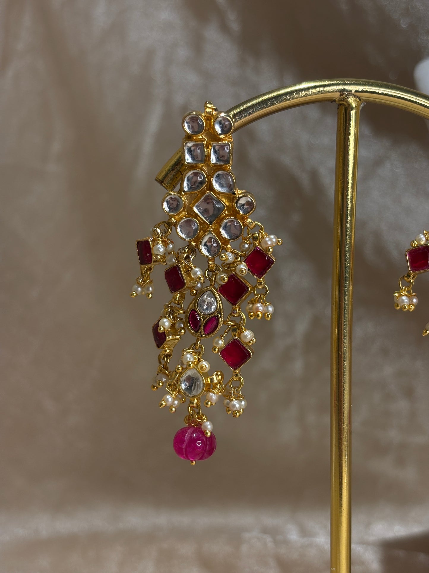 hot pink necklace set