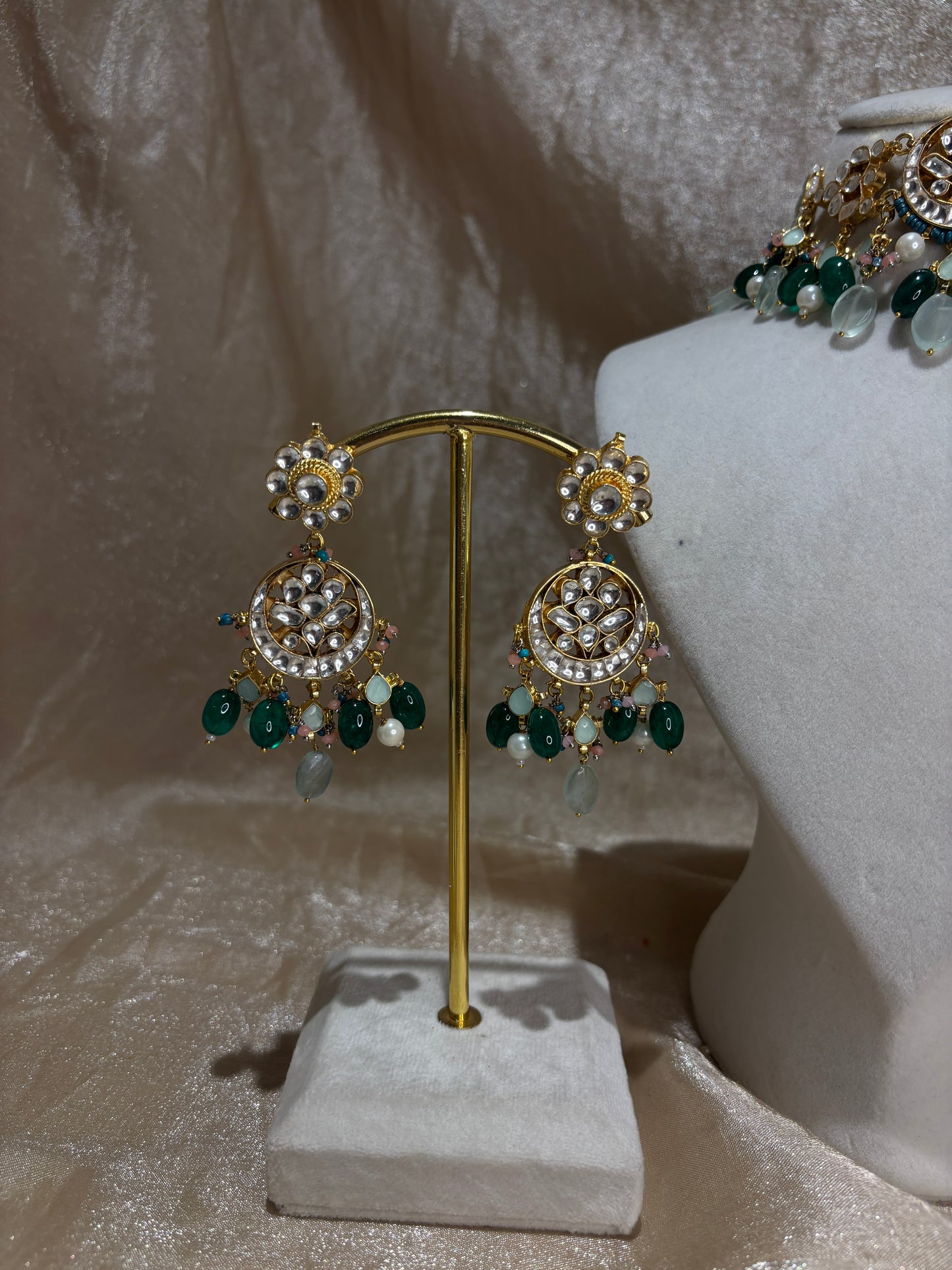 sage/emerald green choker set