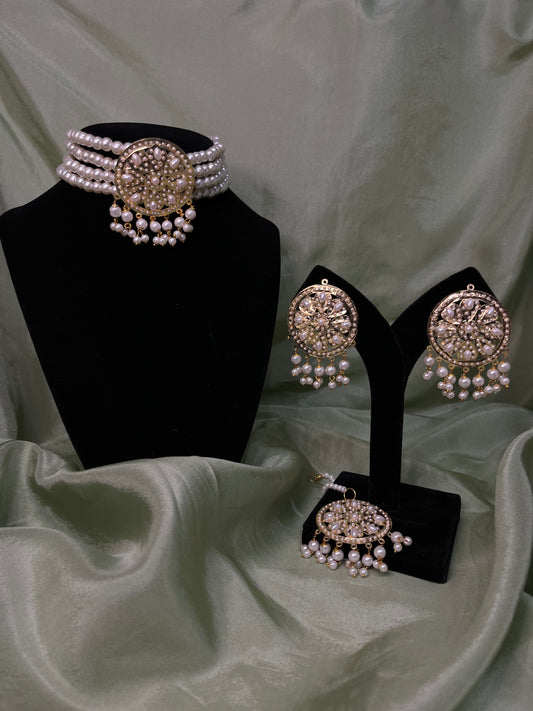 Jadau and pearl choker set