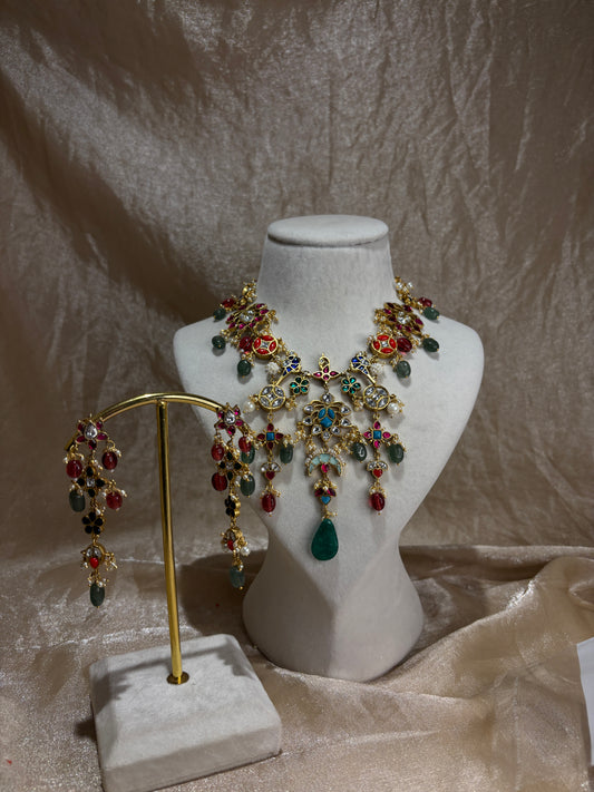 multi-colour necklace set