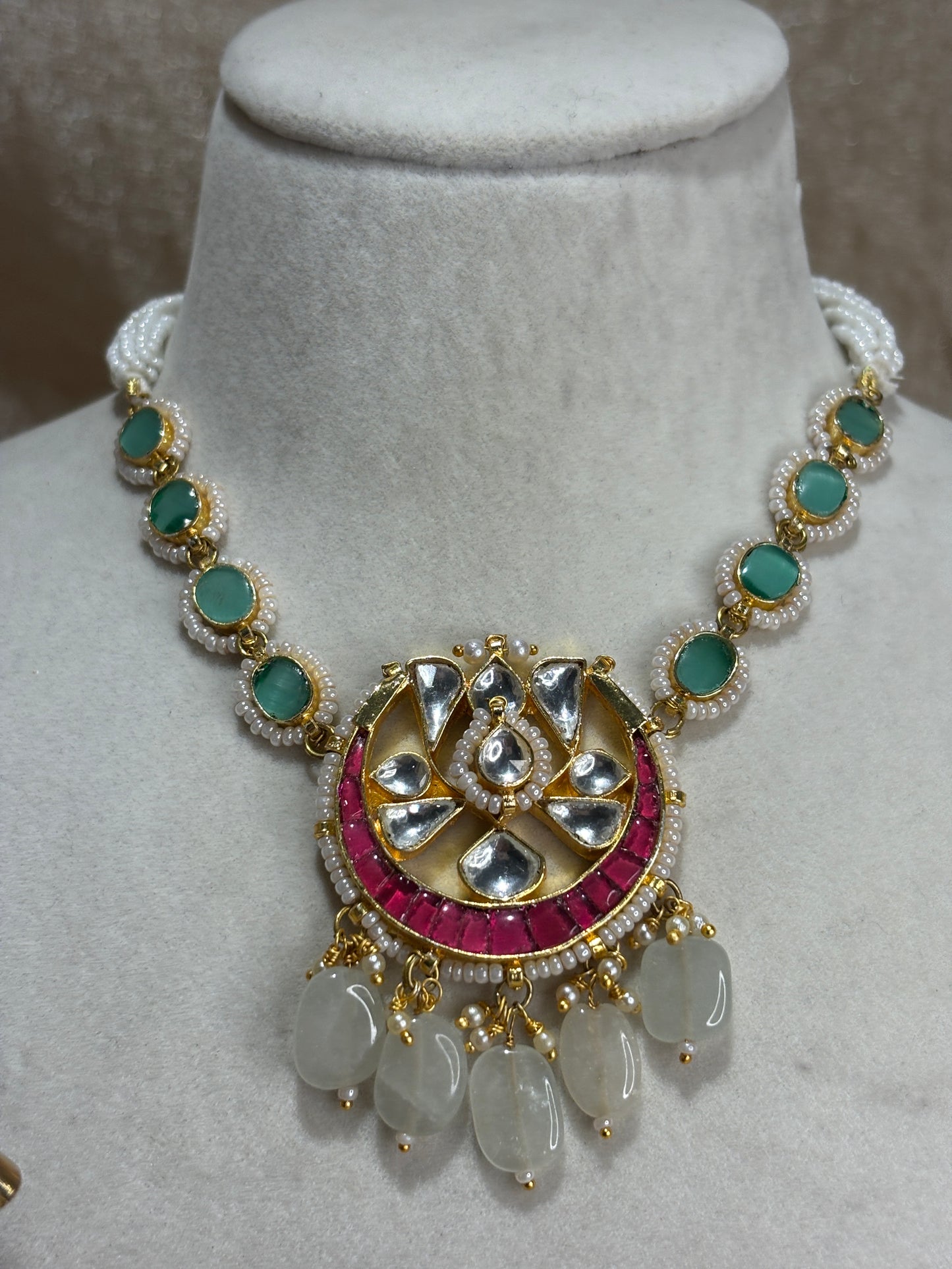 mint green and hot pink set
