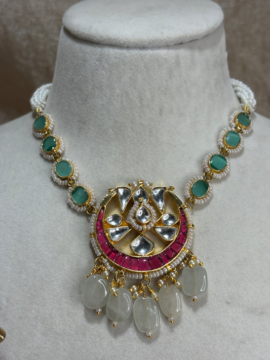 mint green and hot pink set