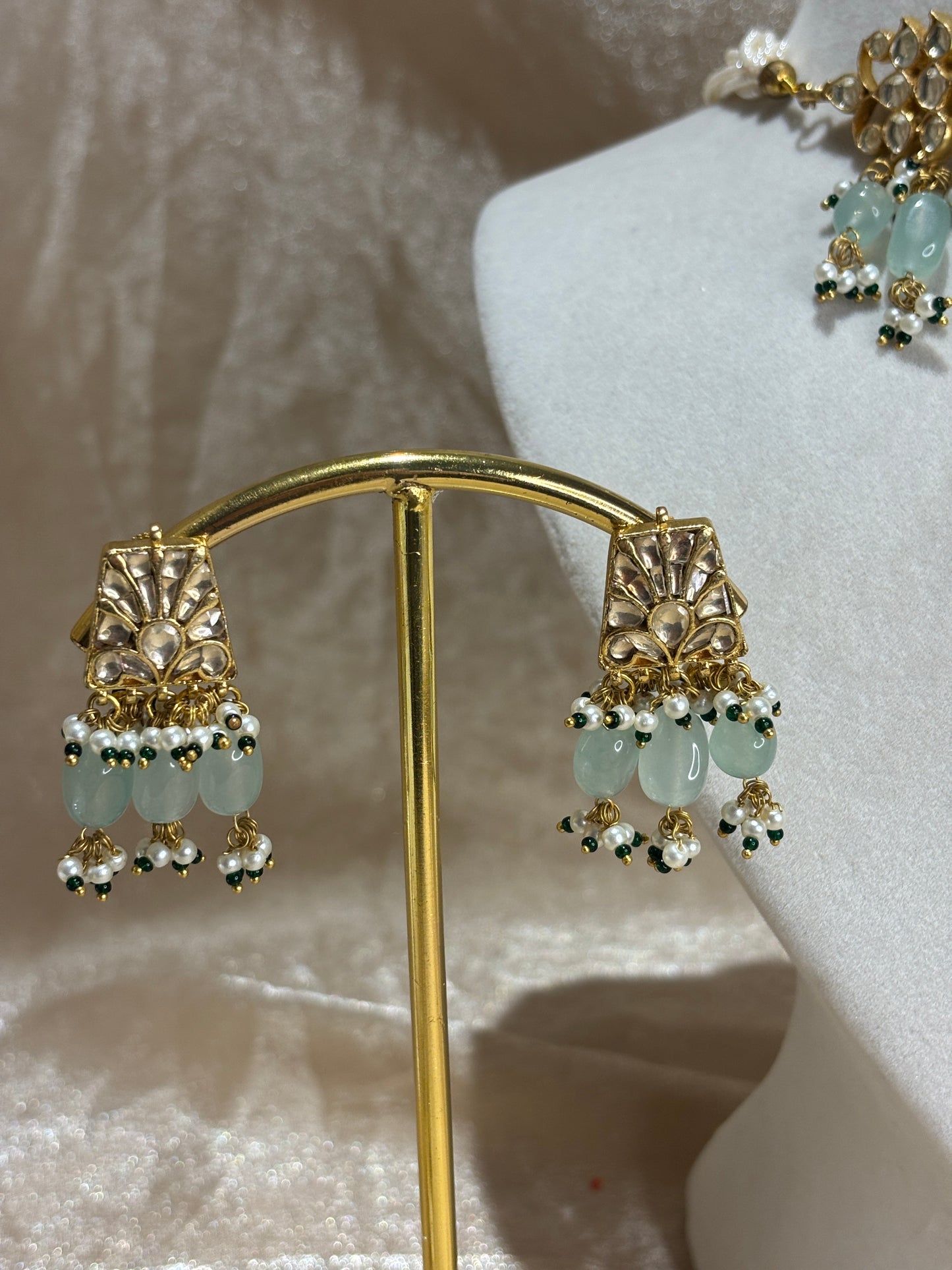 sage green choker set