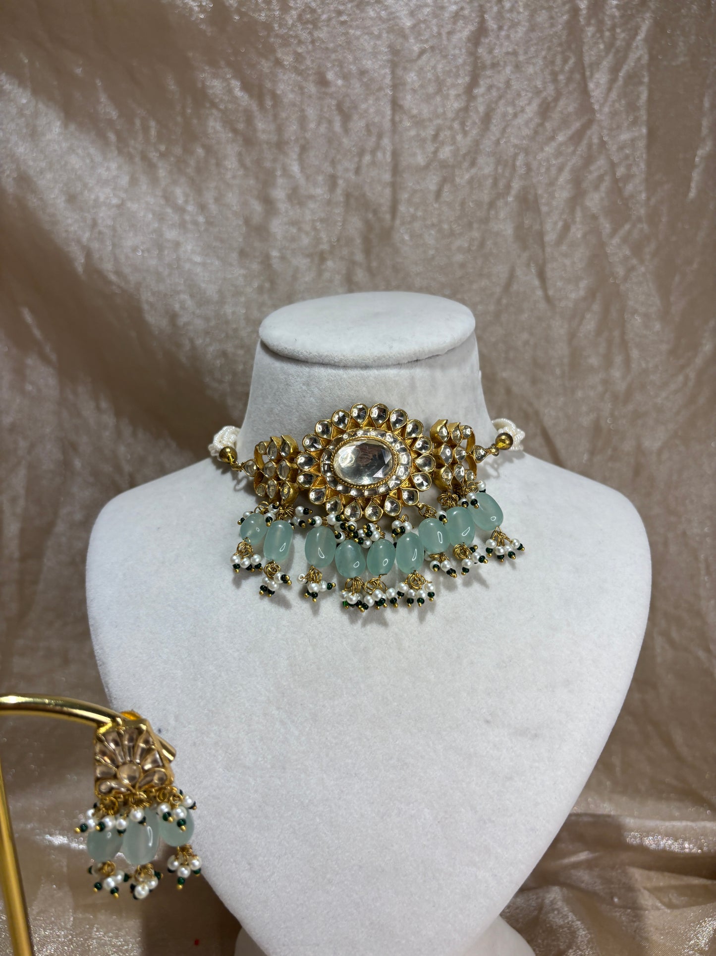 sage green choker set