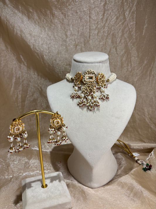 maroon choker set