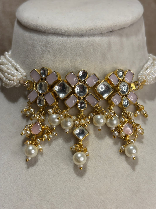 baby pink choker set